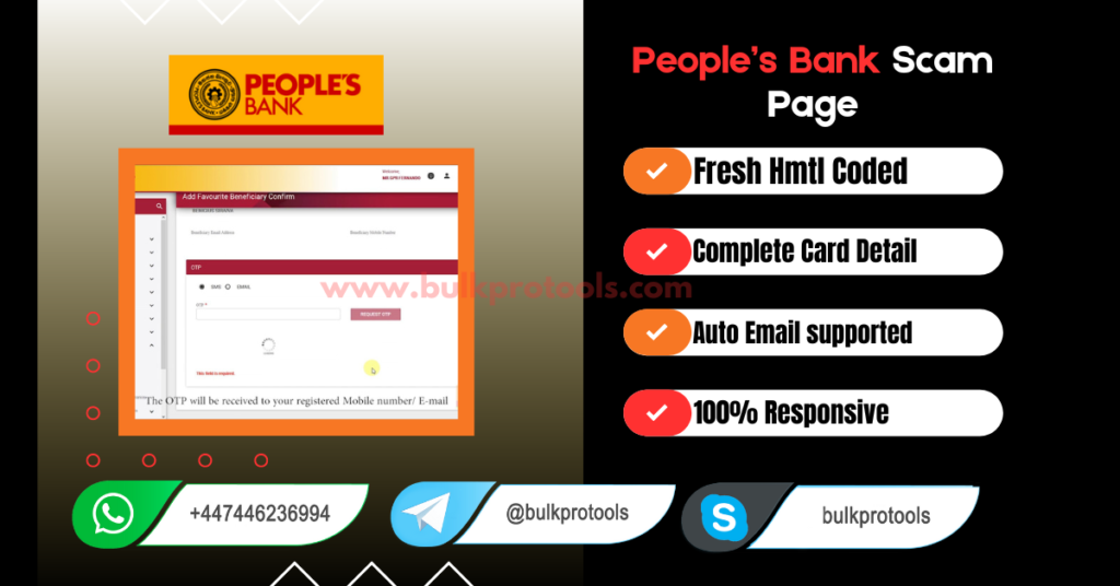 People’s Bank scam page