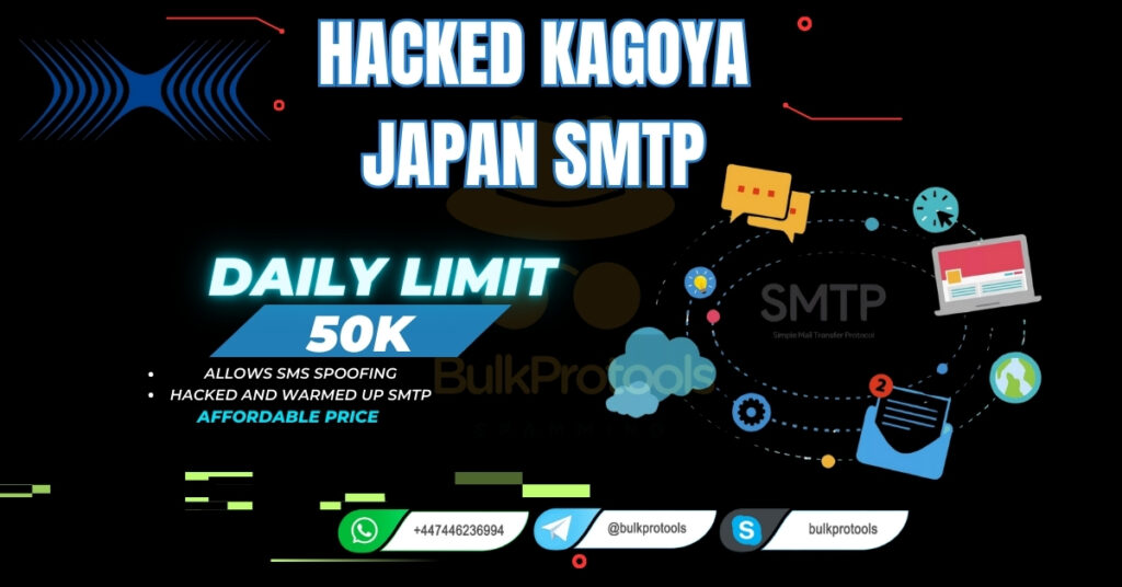 Hacked Kagoya Japan SMTP | 50k Daily Limit