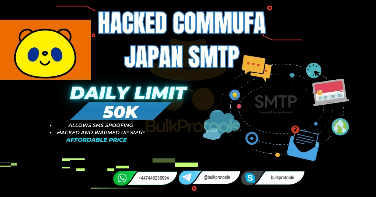 Hacked Commufa Japan SMTP | 50k Daily Limit