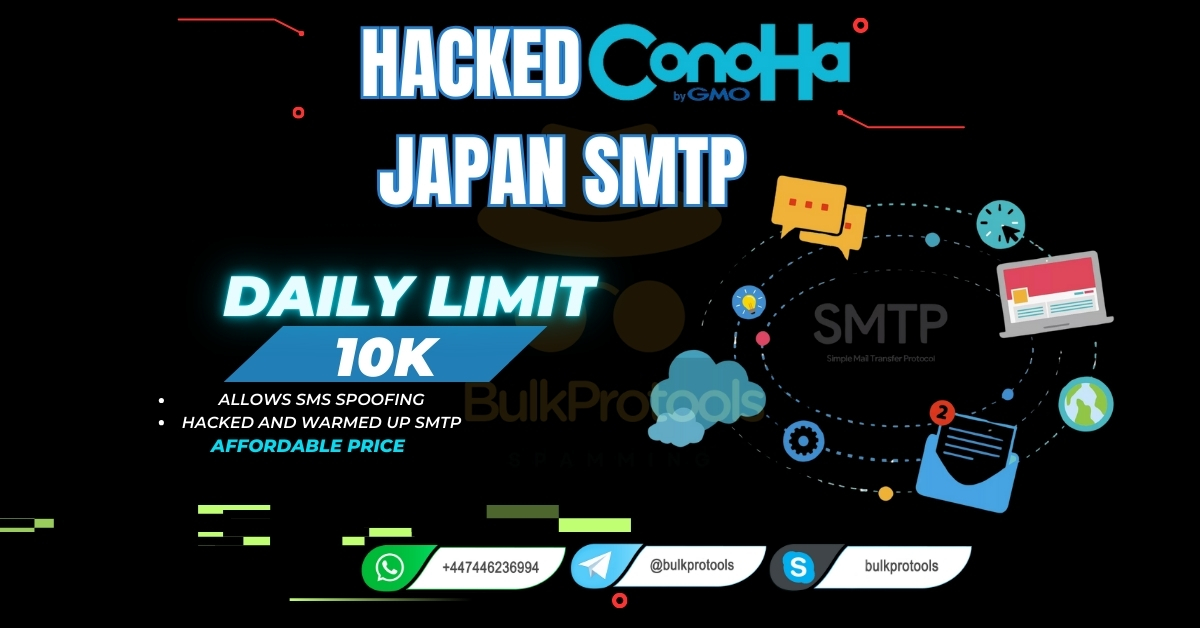 Hacked Conoha Japan SMTP | 10k Daily Limit