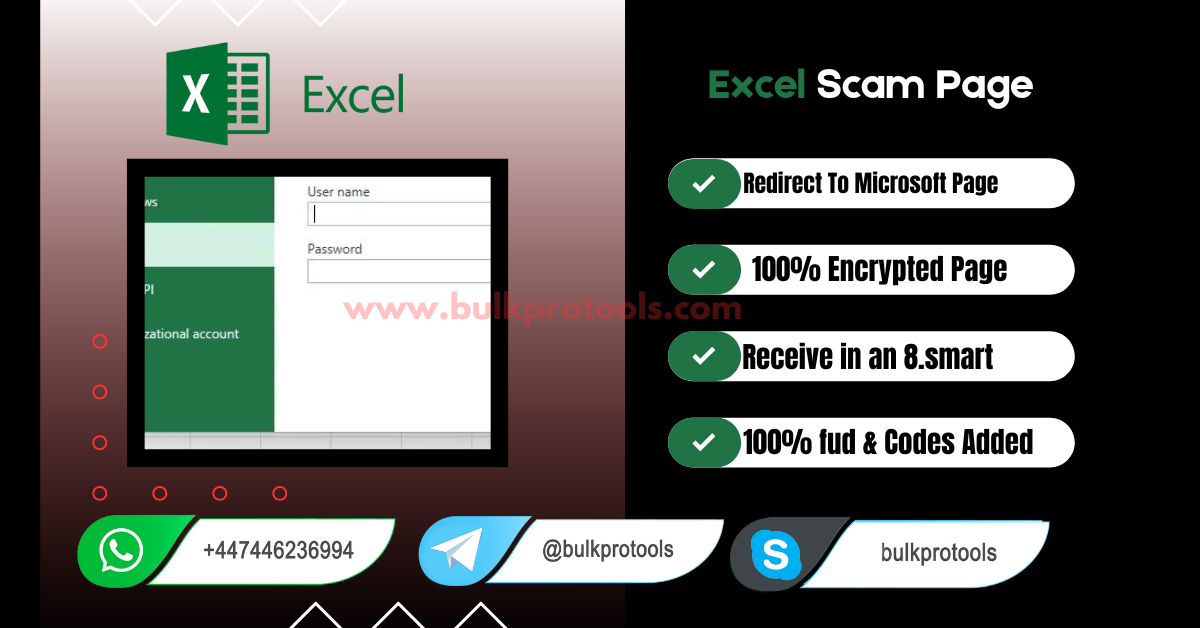 Excel Scam page