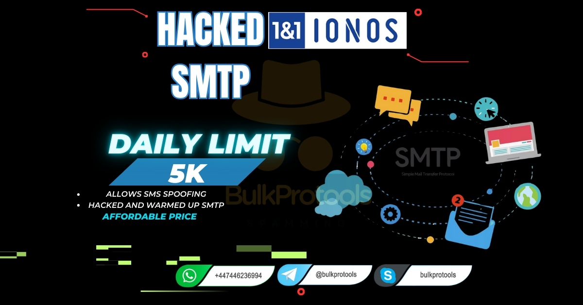 Hacked 1&1 IONOS SMTP | 5k Daily Limit