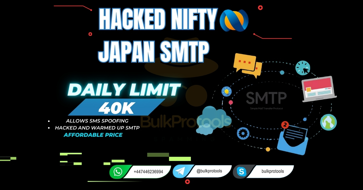 Hacked Nifty JAPAN SMTP | 40k Daily Limit